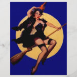 Vintage Pin Up Witch Flyer Design