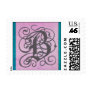 Vintage Pink and Blue Monogram Postage - Letter B
