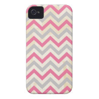Vintage Pink and Grey Pretty Pattern iPhone 4 Cover