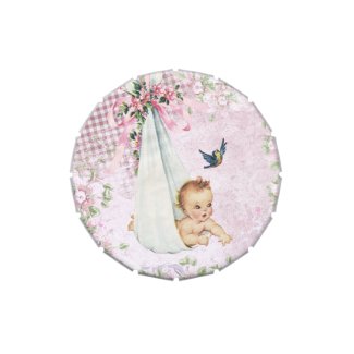 Vintage Pink Baby Shower Candy Tins