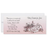 Vintage Pink Baby Shower Invitations