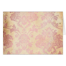 Vintage Pink Damask Cards