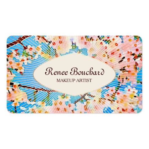 Vintage Pink Floral Feminine Retro Beauty Spa Business Card Templates (front side)