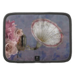 Vintage Pink Floral Phonograph retro background Folio Planners