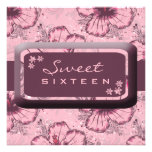 Vintage Pink Hibiscus Personalized Invite