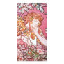 Vintage Pink Mucha Art Customized Photo Card