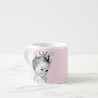 Cup Ceramic Pink Espresso Baby Cups  Princess baby cups Vintage 6 Oz vintage