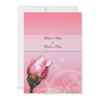vintage pink rose antique fantasy invitation