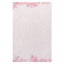 Vintage Pink Rose Border (2) Stationery Paper