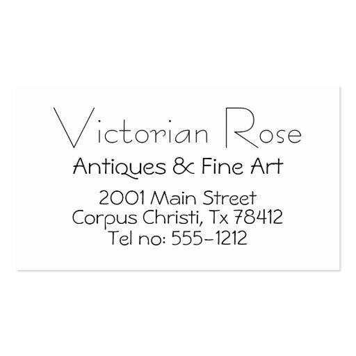 Vintage Pink Rose Business Profile Card Business Card (back side)