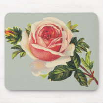 Vintage Pink Rose Mousepad