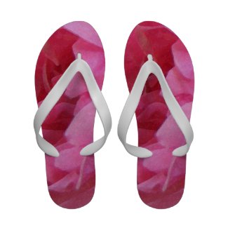 Vintage Pink Rose Petal Abstract Sandals