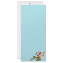 Vintage Pink Rose Rack Card
