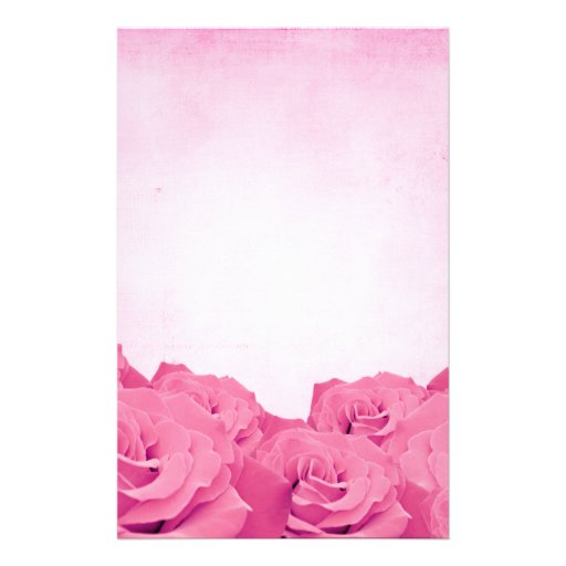 Vintage Pink Rose Stationery Zazzle