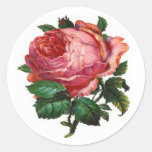 VINTAGE PINK ROSE STICKERS