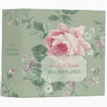 Vintage Pink Rose Wedding Planner binder