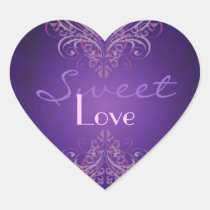 Vintage Pink Scroll Purple Candy Buffet Sticker