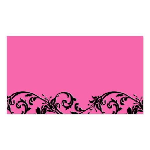Vintage Pink Swirl Wedding Placecards Business Card Template (back side)