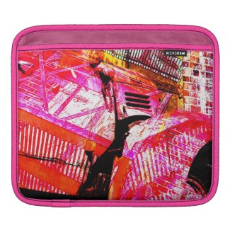 vintage pink truck collage sleeve for iPads
