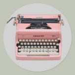 Vintage Pink Typewriter Stickers