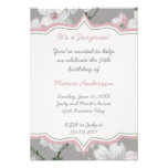 Vintage Pink White Dogwood Floral Party Invitation invitations