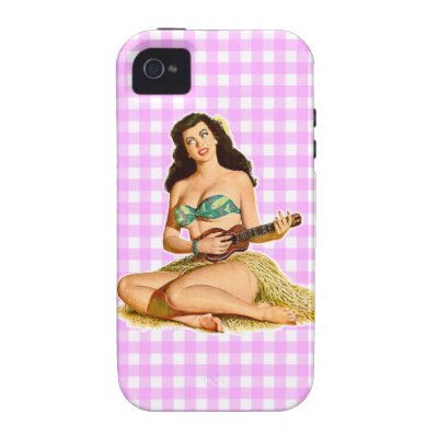 Vintage Pinup Lady Case-Mate iPhone 4 Covers