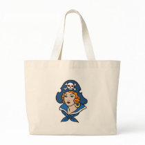 Vintage Pirate Girl Tattoo Art bags by vintagegiftmall Vintage Pirate Girl Tattoo Art bags