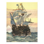 Vintage Pirate Ship Galleon Sailing the Ocean Personalized Announcements