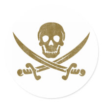 Vintage Pirate stickers