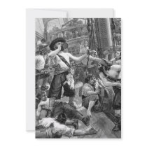 Vintage Pirate Wedding Invitation