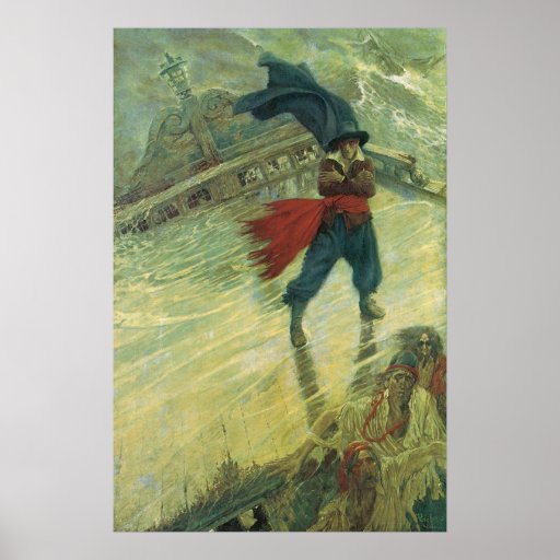 Vintage Pirates; The Flying Dutchman, Howard Pyle Poster