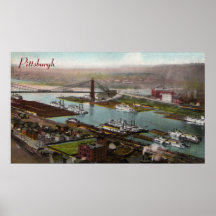 Vintage Pittsburgh 1800s Poster