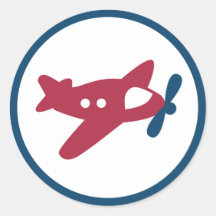 Vintage Plane Airmail Stickers
