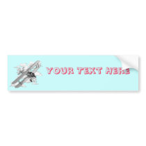 Vintage Plane bumper stickers by packratgraphics Vintage Plane bumper stickers
