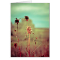 Vintage plants greeting card