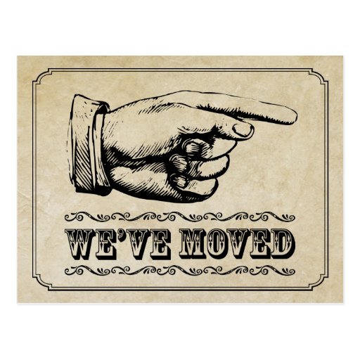 Vintage Pointer Moving Announcement Postcard
