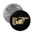 Vintage Pointing Hand - dark Buttons