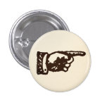 Vintage Pointing Hand - light Buttons