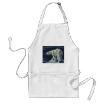 Vintage Polar Bear on an Iceberg in the Arctic Aprons