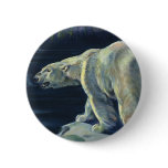 Vintage Polar Bear on an Iceberg in the Arctic Pin