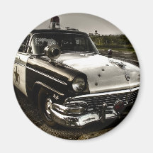 Vintage Police Car Fridge Magnets