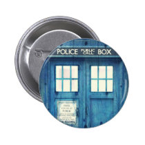 vintage, funny, old school, urban, police, geek, british, button, cool, humor, phone box, phone, england, london, round button, Button with custom graphic design