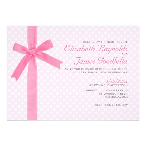 Vintage Polka Dot Wedding Invitations