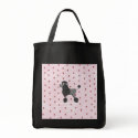 Vintage Poodle Tote bags