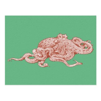 Vintage Pop Art Octopus Post Cards