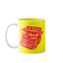 Vintage Pop Art Red Typewriter Mugs