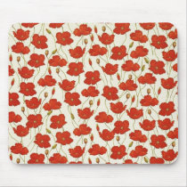Vintage Poppies Mousepads