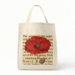 Vintage Poppy Antique Botanical Collage bags