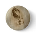 Vintage Portrait, Loving Mother Holding Baby Child buttons by KahunaLuna Vintage Portrait, Loving Mother Holding Baby Child buttons