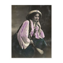 Vintage Portrait of a Gypsy Girl Postcards